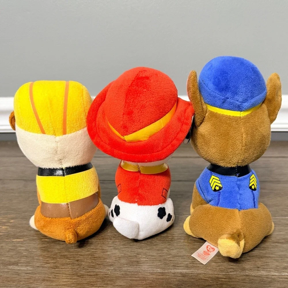 Ty Beanie Boos Paw Patrol Chase, Marshall, & Rubble Plush‎ Set